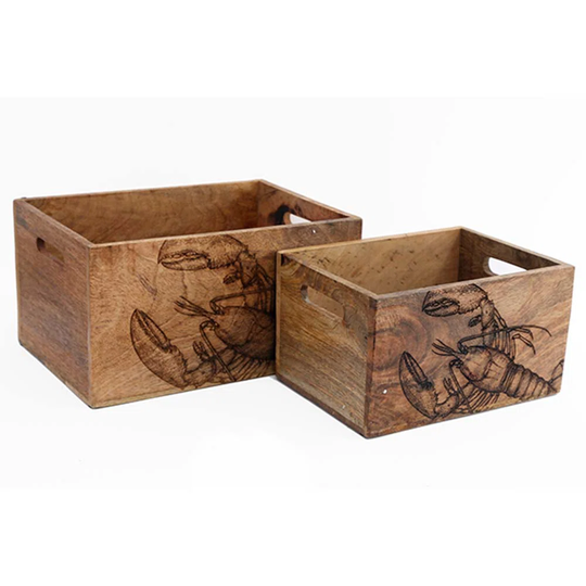 Doxie Solid Wood 2 Piece Bucket Set