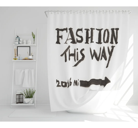 Fashion This Way Designer Shower Curtain