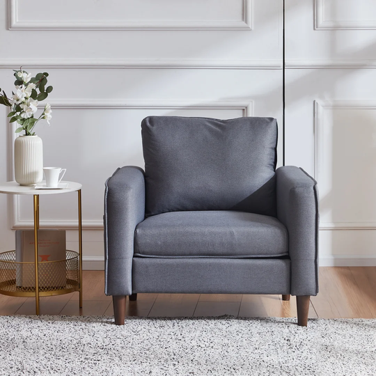 Argent Genuine Leather Armchair