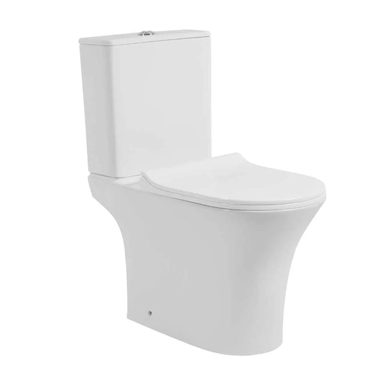 Sandcliff Close Coupled Toilet with Button Flush and Soft Close Seat