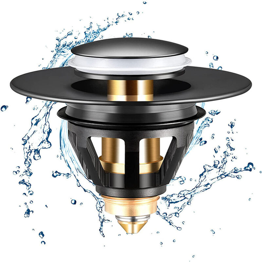 Betterlife Rebound Drain Filter,Retractable Drain Filter,Retractable Bathtub Drain Plug,Universal Drain Plug,For Sink Basin Kitchen Bathroom,1 Piece
