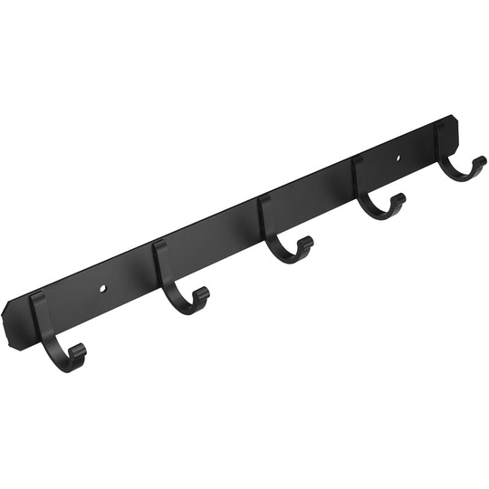 Aluminum Key Coat Hat Towel Holder Rack Hook Wall Mounted 5 Hooks