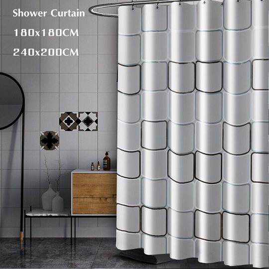 240x200cm Waterproof peva Shower Curtain Bath Curtains Toilet Door Bathroom For Bathtub Bathing Home Decor with Hooks