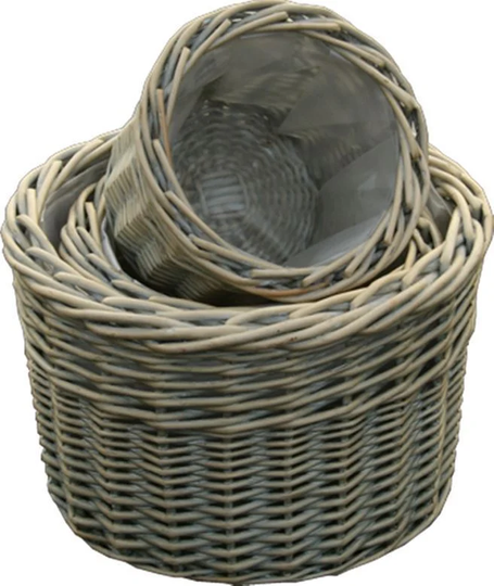 Rhonda 3 Piece Rattan Cachepot Set