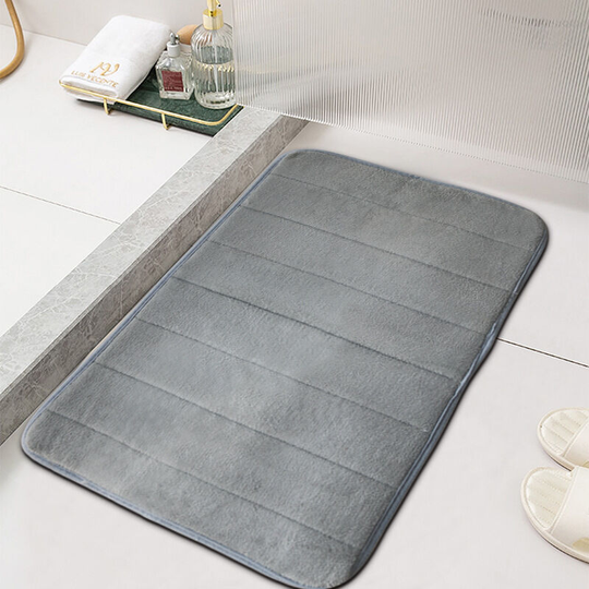 Betterlifegb - Bathroom Rug -BR-Vie Non-Slip Back, Soft Coral Fleece, Highly Absorbent (Grey, 40x60cm)