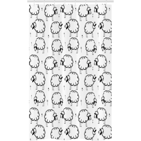 Hazeleen 8 Piece Polyester Shower Curtain Set + Hooks