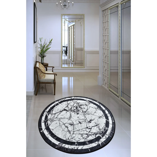 Kory Flatweave Black/White Rug