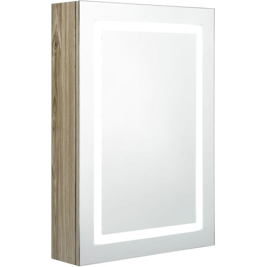 Vidaxl - led Bathroom Mirror Cabinet Oak 50x13x70 cm Brown