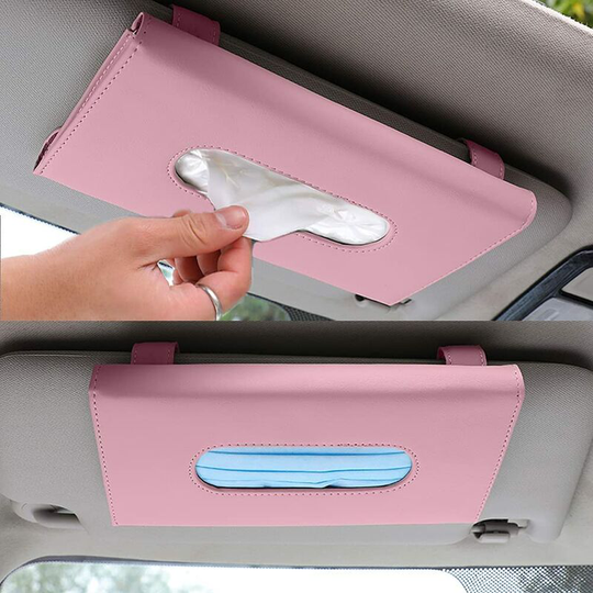 Sun Visor Mask Holder Car Sun Visor Tissue Holder Sun Visor Tissue Holder Premium PU Leather Backseat Sun Visor Towel Holder For Car Accessories