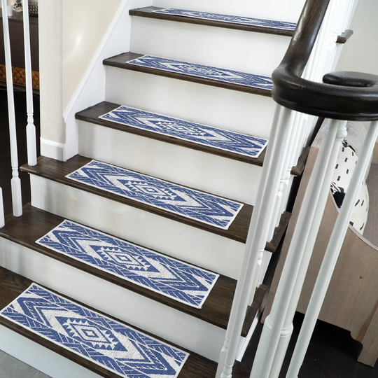 Memorial Design Non-Slip Navy Stair Tread