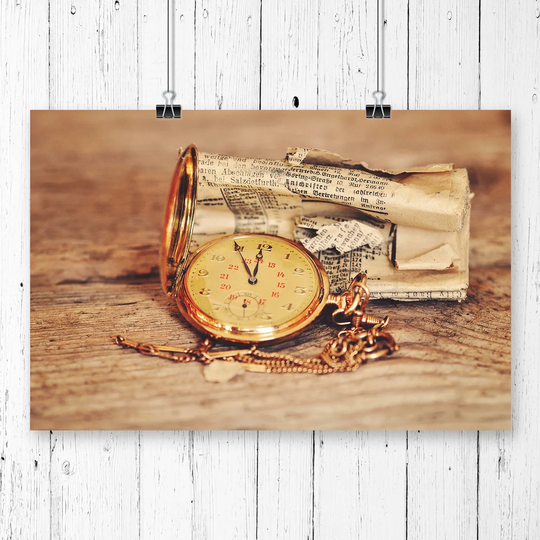 'Vintage Pocket Watch' Photographic Print