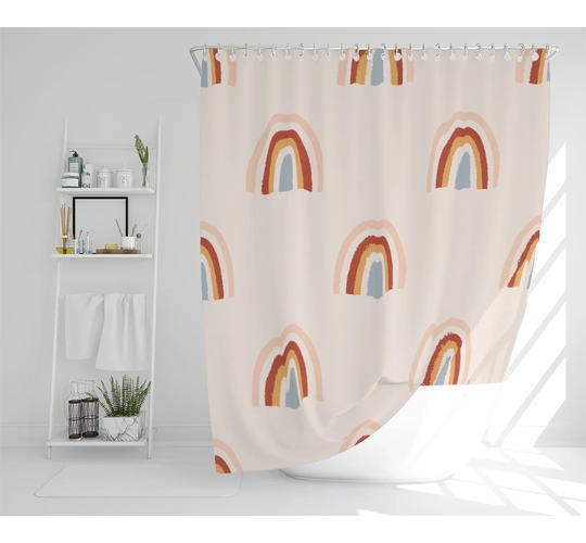 Lowall Polyester Shower Curtain Set