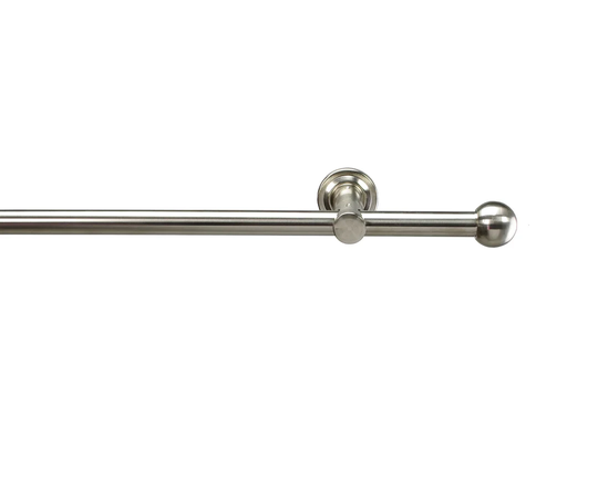 Modern-Line Single Curtain Rod and Hardware Set