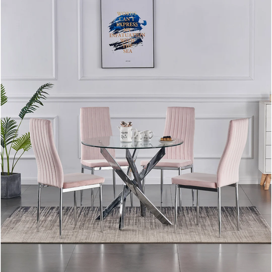 Gabriela Dining Set with 4 Chairs