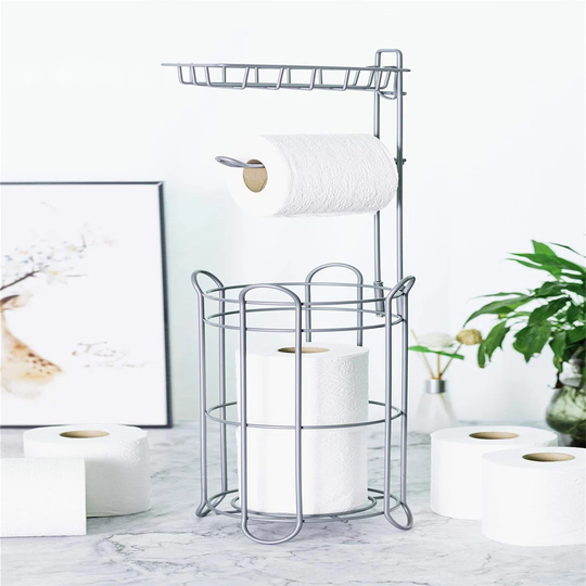 Westman Freestanding Toilet Roll Holder with Storage Rack