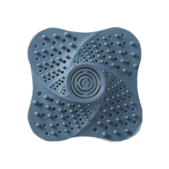 Shower Drain Hair Catcher Hair Filter Drain Filter Silicone Bath Tube Drain Hair Catcher Stopper Filter with Suction Cup for Bathroom (blue)