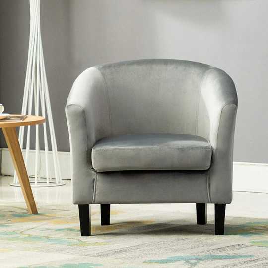 Velevt Tub Chair Club Armchair For Living Room