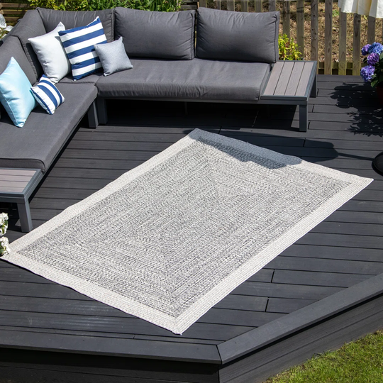 Hades Handwoven Grey/Beige Indoor/Outdoor Rug