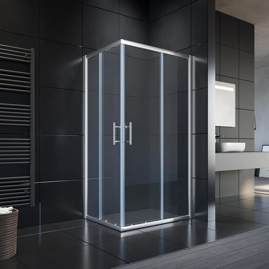 Neha Framed Tempered Glass Double Sliding Shower Door