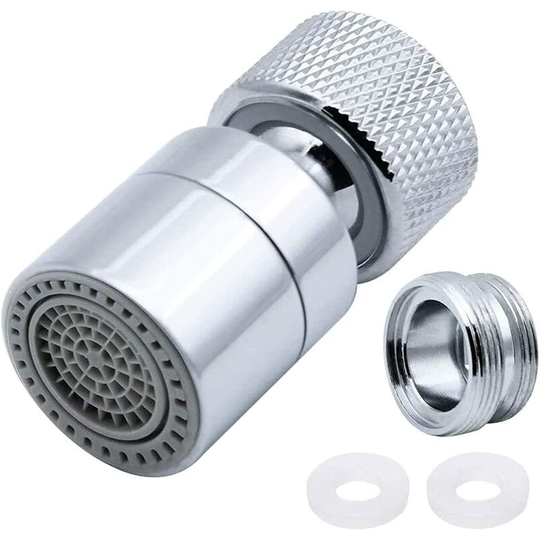 Brass 2-Mode Adjustable Kitchen Faucet Aerator 360° Rotatable for Faucets with M22 Male or M24 Female Thread