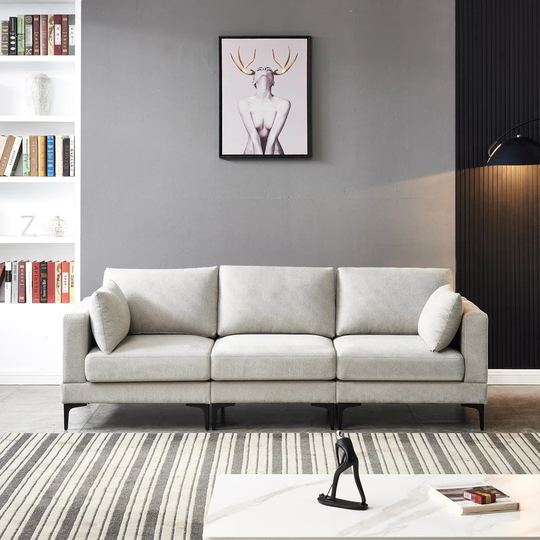 Bagnall 71Cm Cotton Square Arm Sofa