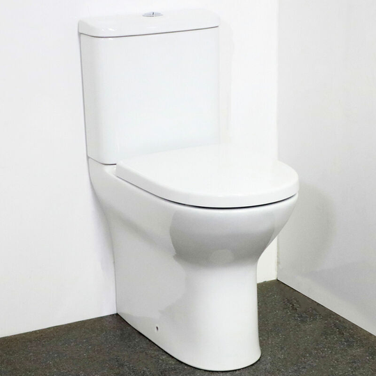 Nymas - tyle Comfort Height Close Coupled Toilet with Push Button Cistern - Soft Close Seat