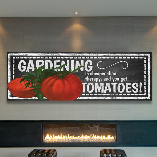 Tomato Chalk - Wrapped Canvas Advertisement Print