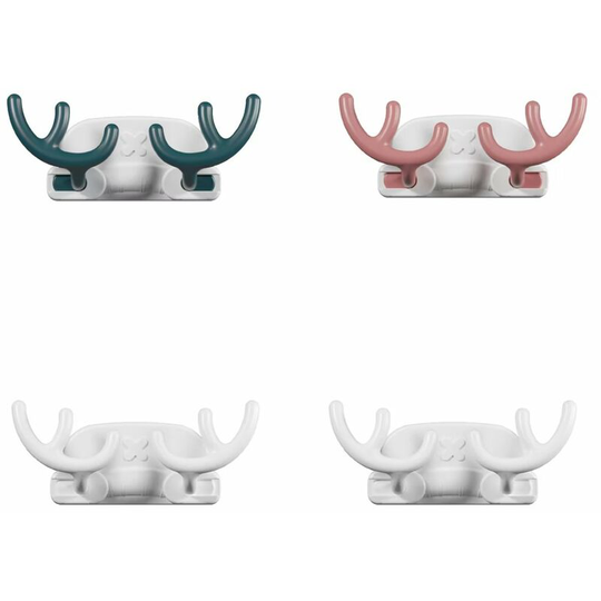 4pack Vintage Deer Head Antlers Wall Hook for Hanging Hat Scarf Bag Key Clothes Bathroom Kitchen Towel Holder Hanger Rack Wall Wedding Gift