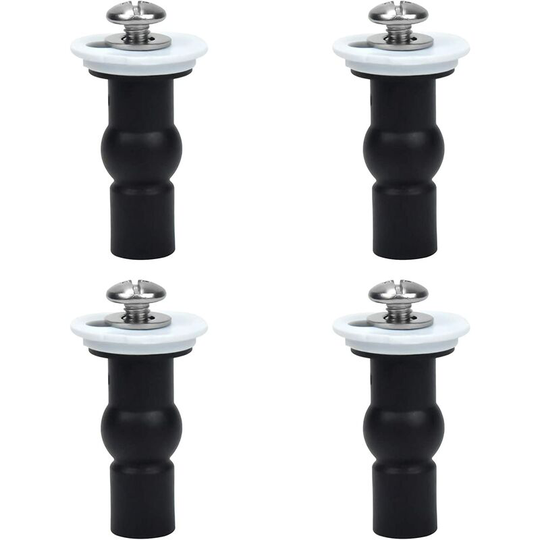 Toilet Seat Fittings, Set of 4 Toilet Seat Hinge Screws Toilet Seat Fixing Screws Expandable Rubber Screws