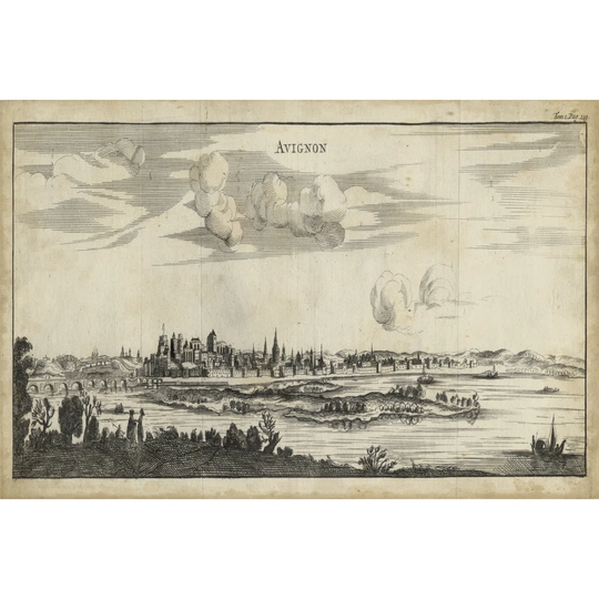 View of Avignon - Wrapped Canvas Art Prints