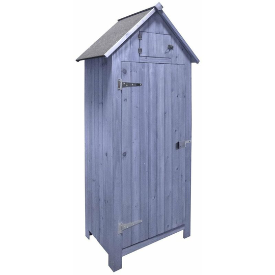 Outdoor Bideford Garden Wooden Storage Cabinet Tool Shed, Blue - Blue - Airwave