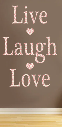 Shabby Elegance Live Laugh Love Wall Sticker