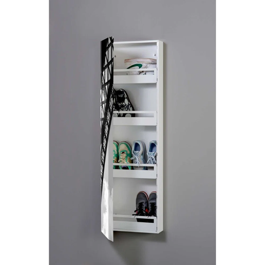 Paris Eiffel Tower 8 Pair Shoe Storage Cabinet