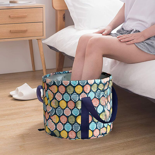 21L Folding Foot Bathtub, Portable Foot Bath Spa Bathtub, Multifunctional Folding Bucket, Foot Bath Hot Spring Water Container, Outdoor, Camping