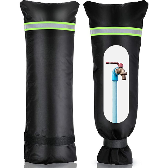 Large Outdoor Faucet Cover with Reflective Strip Freeze Protection Waterproof Insulated Winter Cover 20' x 8.25' (1 Piece)
