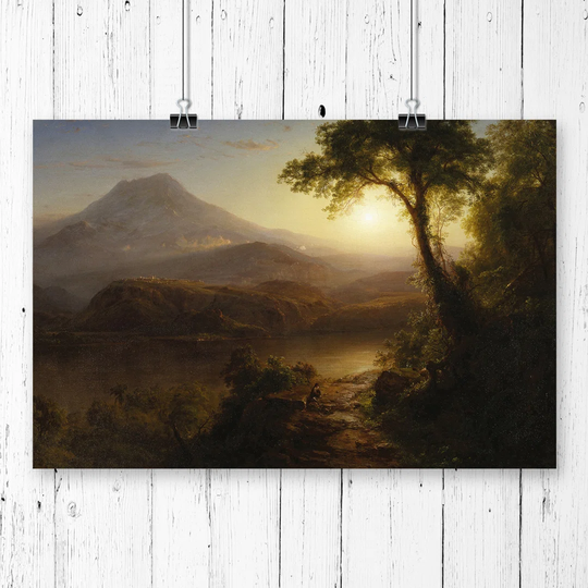 'Tropical Scenery' by Frederic Edwin Church Graphic Art