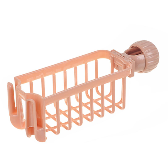 Kitchen Sponge Holder Brush Soap Organizer Faucet Storage Rack Sink Caddy Sponge Holder Shower Tray Drainer Shelf,model:Pink - model:Pink