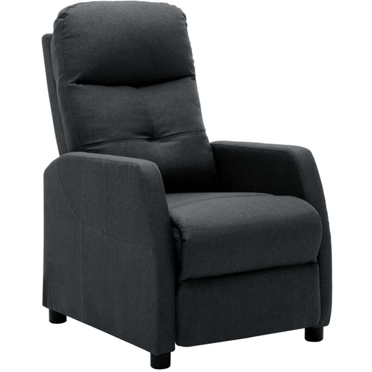 Vidaxl - Recliner Chair Dark Grey Fabric Grey