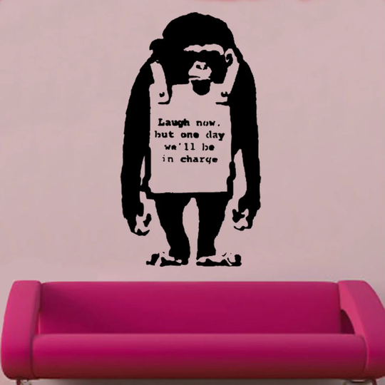 Banksy Monkey Decal Vinyl Wall Sticker