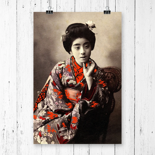 'Oriental Japanese Geisha Girl' Graphic Art