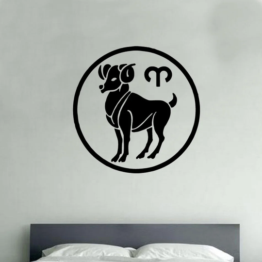 Aries Medallion Zodiac Star Sign Wall Sticker