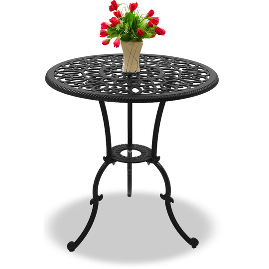 Bangui Garden & Patio Black Cast Aluminium Bistro Table - Homeology