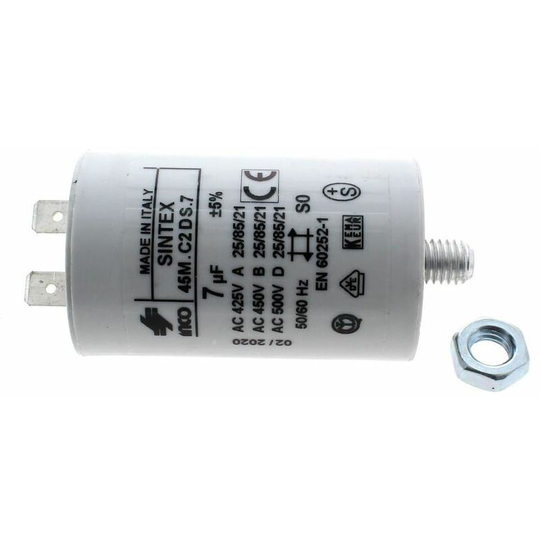 Capacitor 7uf (td) for Hotpoint/Creda/Export Tumble Dryers and Spin Dryers