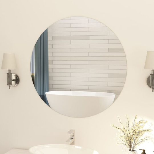 Frameless Mirror Round 80 cm Glass - Hommoo