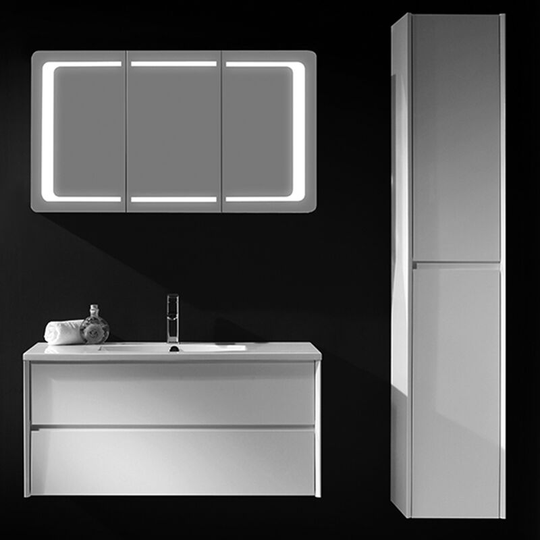 Designer Line 3-Door Mirrored Bathroom Cabinet 1000mm Wide - Verona