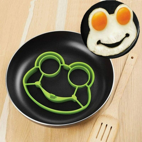 Monly - Breakfast Omelette Mold Silicone Egg Pancake Ring Shaper Cooking Tool diy Kitchen Accessories Gadget Egg Fired Mold (Frog)