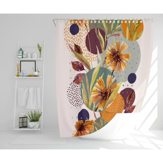 Stancil Polyester Shower Curtain