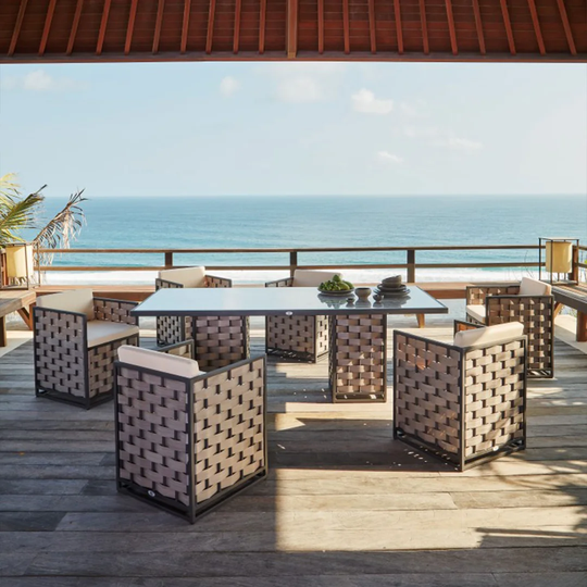 Alema 6 Seater Dining Set with Cushions