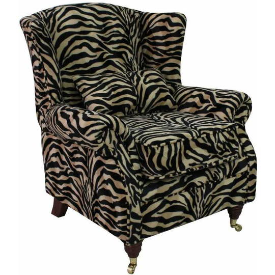 Wing Chair Fireside High Back Armchair Antelope Gold