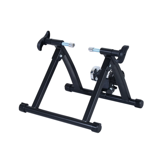 Foldable Indoor Bicycle Bike Turbo Trainer in Black
